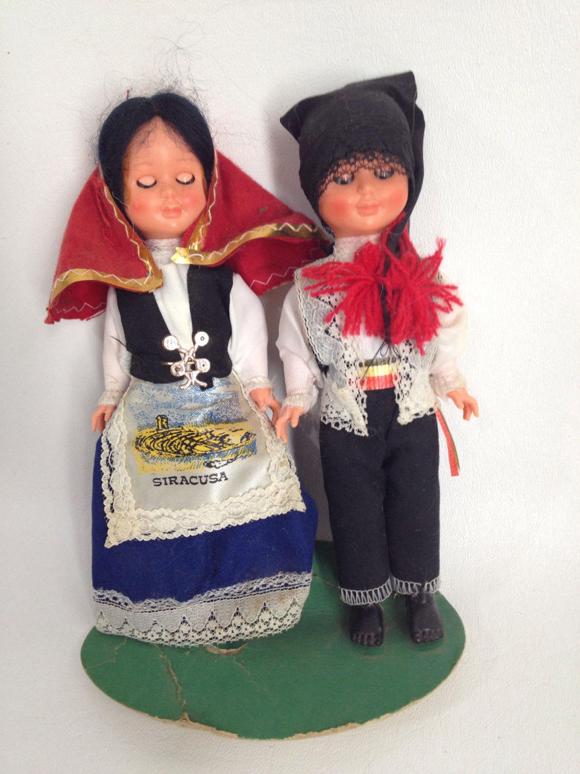 Vintage 50s SIRACUSA Souvenir Dolls Siracuse Sicily Italy - Etsy