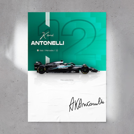 【直筆サイン】アンドレア・キミ・アントネッリ メルセデスAMG F1デビュー戦 アンドレア・キミ・アントネッリ – メルセデスAMGペトロナスF1チーム