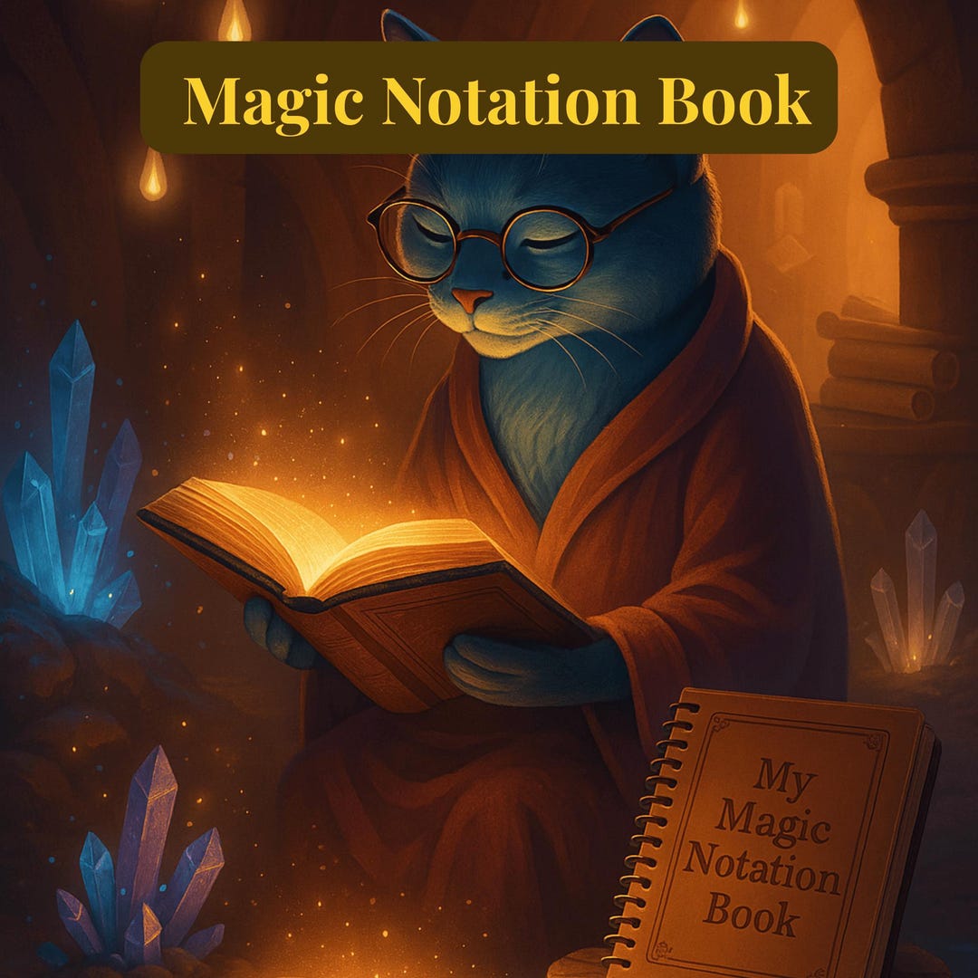 Miss Magic Notes My Magic Notation Book | Kids Printable Journal (ages 8–12) | Instant ...
