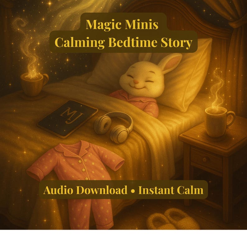 Cuento de audio tranquilizador Magic Minis para niños antes de dormir / Descarga instantánea en MP3 / Relajación sin pantalla imagen 1
