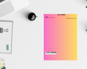 Printable Daily Planner | Colorful Productivity Planner | Instant Digital Download PDF