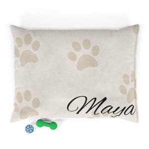 Personalized Dog Bed Custom Pet Cushion with Name Cozy Pillow for Dogs & Cats