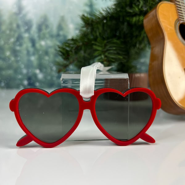 Red Heart 22 Sunglasses Christmas Tree Ornament