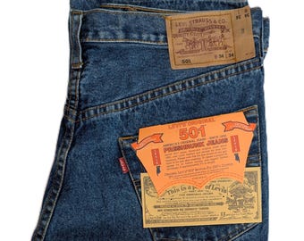 Vintage Levi’s 501 Deadstock – Made in USA 90s Jeans – W33 L34 – Seltener Denim