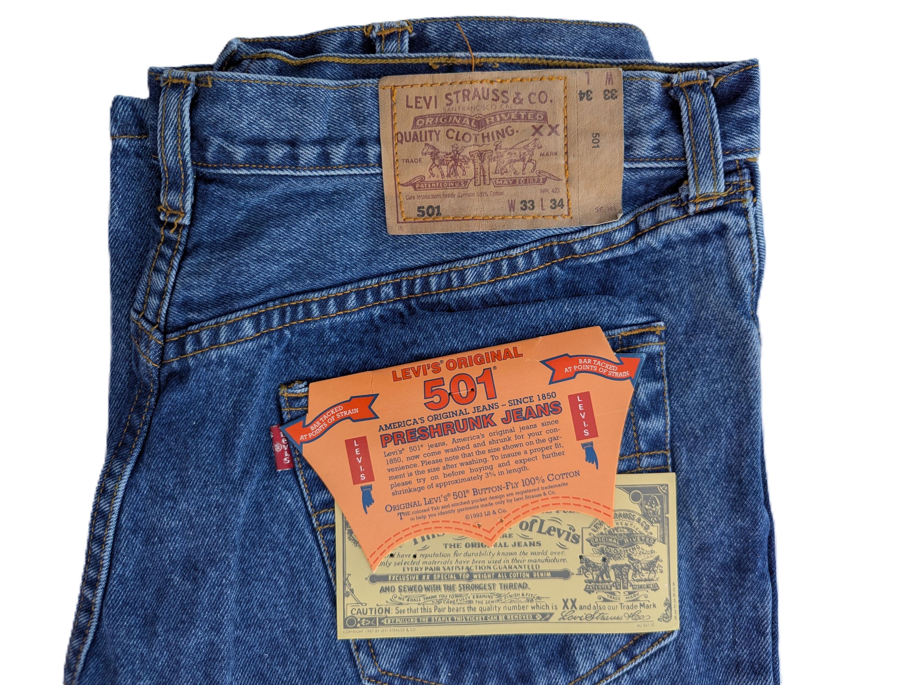 パンツ Levi's 90s 501xx DEADSTOCK made in USA Deadstock 1993 Vintage 501 Levis Made in the USA - Button