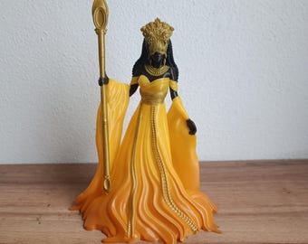Oxum in miniatura | Orixá | Afro-brasiliano | Umbanda | Candomblé | Stampa 3D | Dipinto a mano | Fatto a mano | Religione