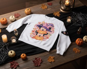 Halloween Mickey Mouse Inspired Stickers | Cute Cartoon Character PNG for Spooky Fall Decor & Trick or Treat Crafts