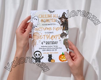 Spooky Halloween Party Invitation Template: Editable 5x7 (Digital Download)