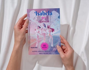 K-Pop Demon Hunter Birthday Invitation | Editable Party Card | Digital Download Printable Invite