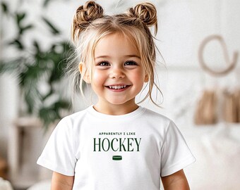Apparently I Like Hockey SVG: Funny Baby Onesie Design, Sports Fan Kids Shirt, Toddler Tee Design (Digital Files)