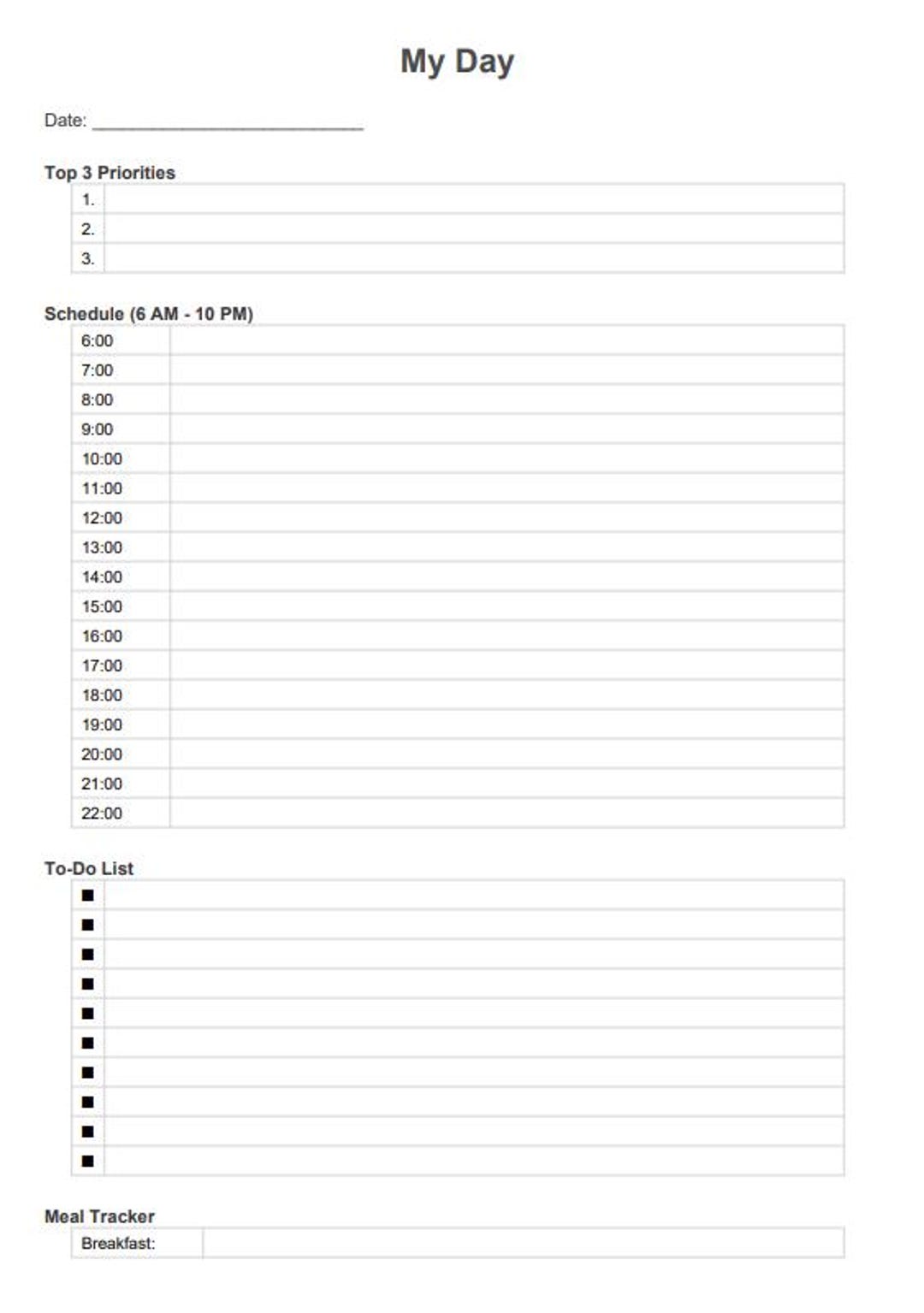 Minimalist Daily Planner Printable: Beige Productivity PDF (A4/US ...