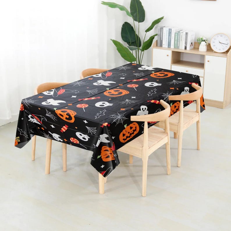 Halloween Tablecloth | Disposable Plastic Table Cover