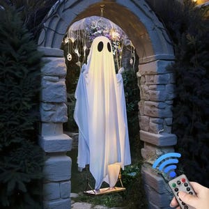 Fernbedienung LED Gespenst Hängen: 5 ft Gruselige Halloween Dekoration