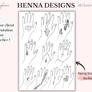 Modern Henna & Jagua Designs – Easy Mehndi Practice Sheets, Printable Tattoo Patterns