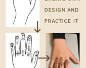 Blank Henna Practice Hand Template | 1 Page Printable PDF | Practice & Design Your Own Mehndi