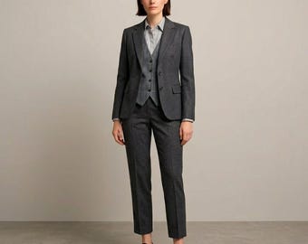 Patrón de costura para traje de mujer a medida / Blazer y pantalón totalmente forrados (patrón en PDF)