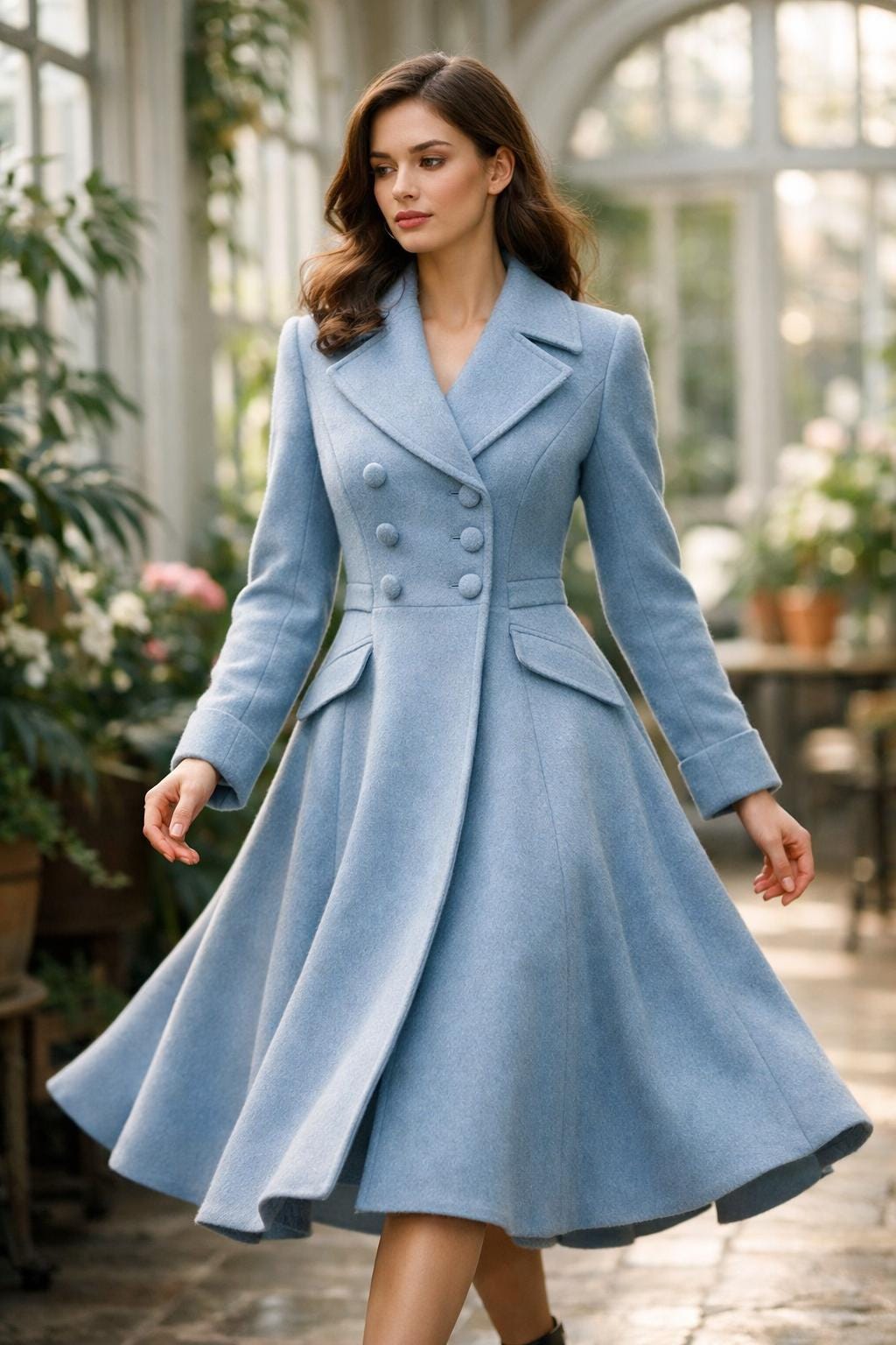 Long Coat Women's Flared Coats Uk Womens Vintage Fit And Flare Coats UK