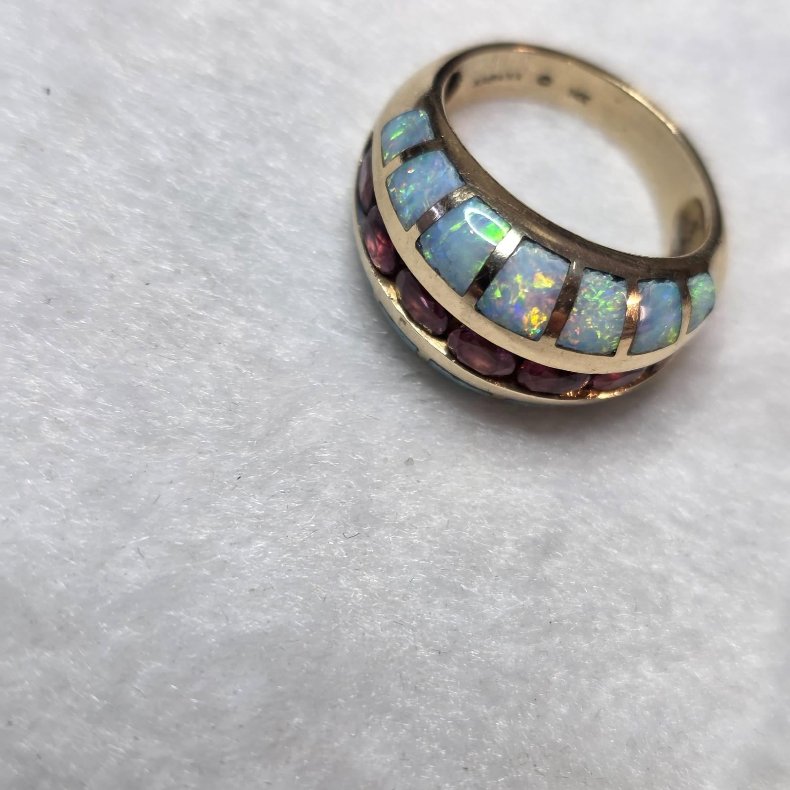 K18　ターコイズ・ホワイトシェルリング　幅広　KABANAカバナ　ダイヤモンド K18 ターコイズ・ホワイトシェルリング 幅広 KABANAカバナ