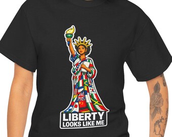 Statue of Liberty Shirt, Liberty Looks Like Me, Afro Liberty Tee, New York Shirt, NYC Gift, Black Girl Liberty Shirt