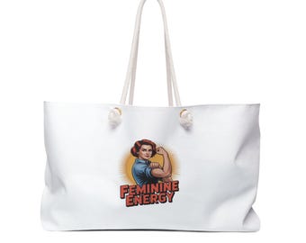 Feminine Energy Travel Tote- Stylish Weekender Bag, Overnight Duffel & Chic Carry-On Luggage