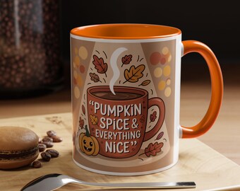 Pumpkin Spice Coffee Mug: Ceramic Accent Mug