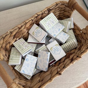Personalisierte Hochzeit Streichholzbriefe - Gastgeschenke für Hochzeitsgäste, Empfang, Probeessen & Willkommensparty