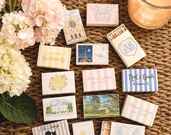 Personalized Wedding Matchbooks - Custom Favors for Wedding guests, Baby Shower, Bachelorette & Housewarming