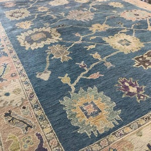 Antique Oushak Carpet 8x10 9x12 10x14 Unique Turkish Rug Handmade Wool Area Rug Contemporary Hand-knotted Rug Made to Order designer rugs