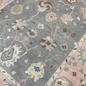 Antique Oushak Carpet 8x10 9x12 10x14 Unique Turkish Rug Handmade Wool Area Rug Contemporary Hand-knotted Rug Made to Order designer rugs