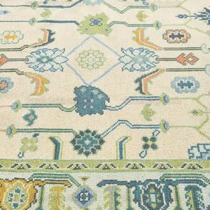 Antique Oushak Carpet 8x10 9x12 10x14 Unique Turkish Rug Handmade Wool Area Rug Contemporary Hand-knotted Rug Made to Order designer rugs