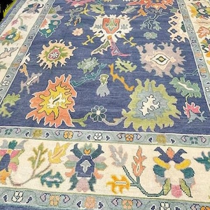 Antique Oushak Carpet 8x10 9x12 10x14 Unique Turkish Rug Handmade Wool Area Rug Contemporary Hand-knotted Rug Made to Order designer rugs