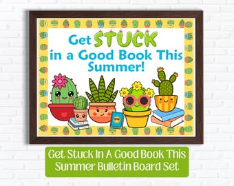 Summer Reading Classroom Decor | Cute Cactus Bulletin Board Kit (Digital Download)