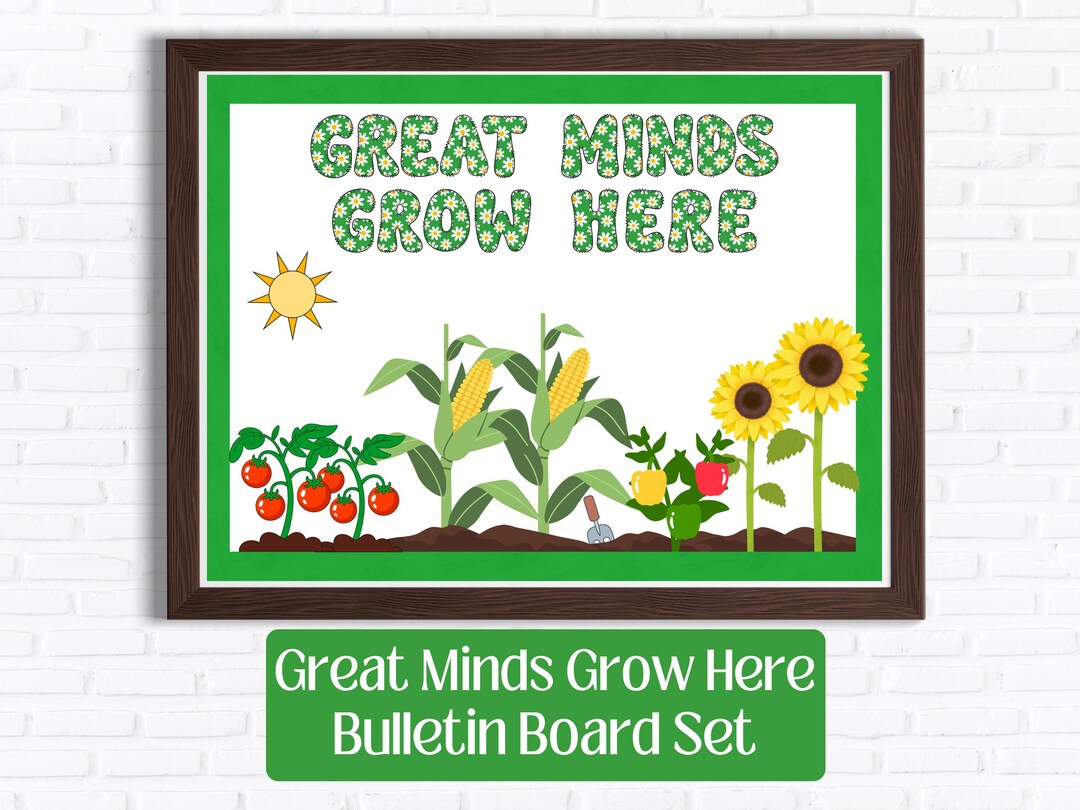 Vegetable Garden Bulletin Board Kit | Minds Grow Here (digital Download ...