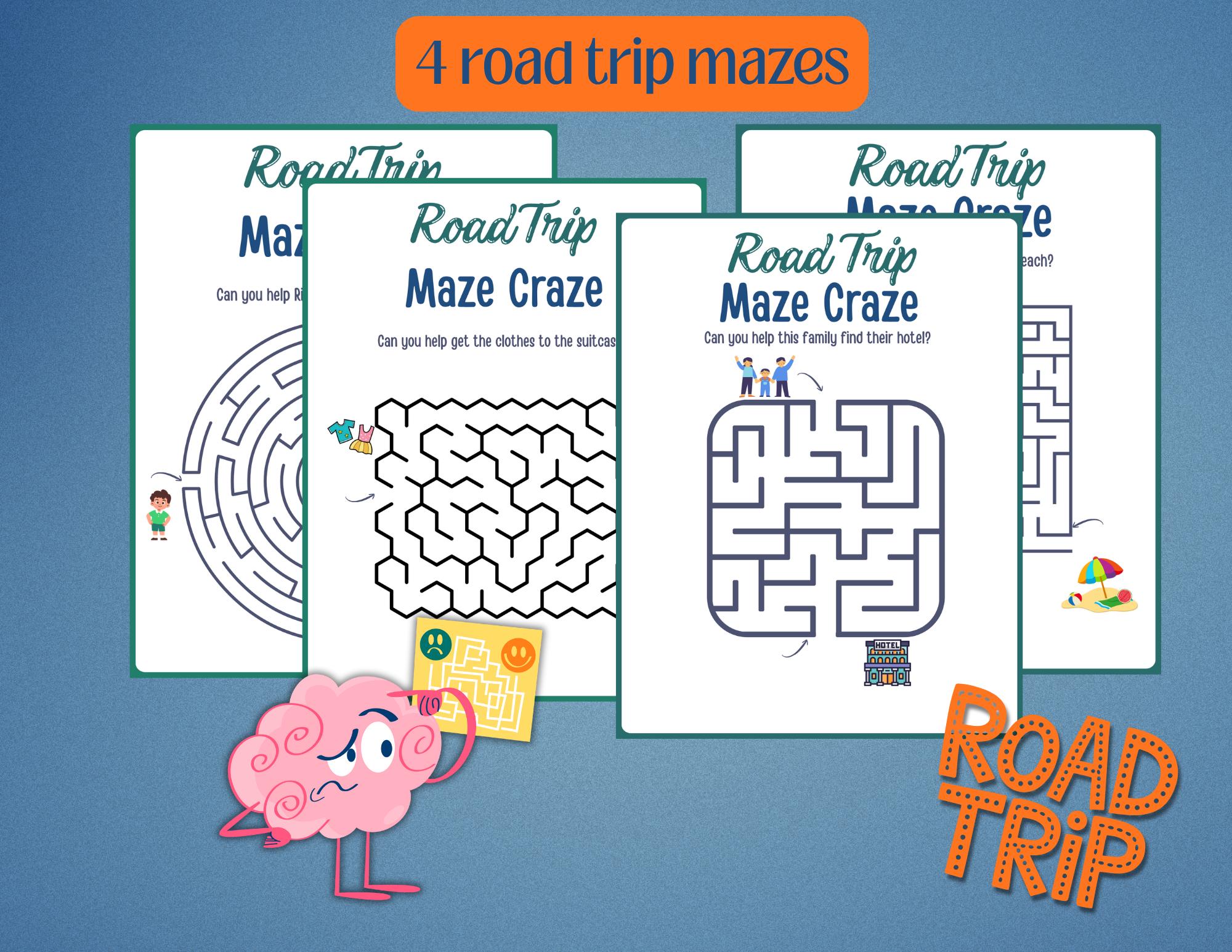 Kids Road Trip Games Bundle | Printable Travel Activities & Car Games ...