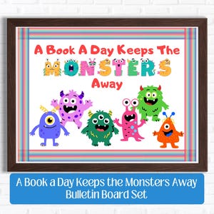 Monster Classroom Bulletin Board Kit | Reading Decor (Digital Download) image 1
