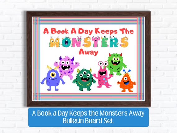 Monster Classroom Bulletin Board Kit | Reading Decor (Digital Download)