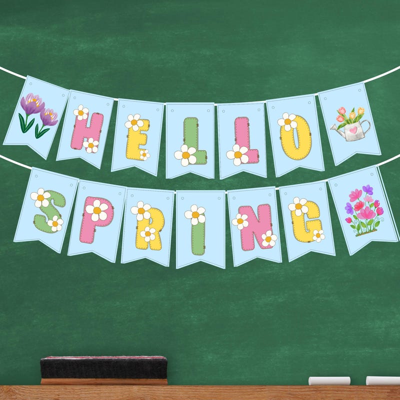 Spring Border Printable - Etsy