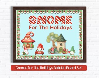 Gnome Bulletin Board Kit | Classroom Decor | Printable Holiday | Digital Download
