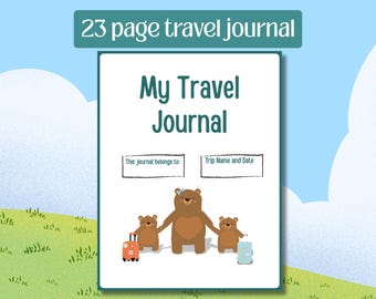 Kids Travel Journal Printable | Vacation Adventure Book (Digital Download)