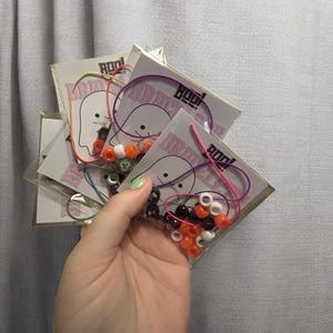 Halloween Boo Bracelet Kit: DIY Bead Craft, Party Favor