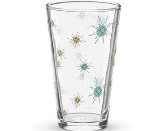 Franciscan Starburst Pint Glass | 16 Ounce | Brand New Vintage Inspired