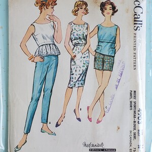 McCall's 4903 Size 14 Bust 34 Top/Pants/Skirt Sewing Pattern