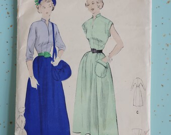 Butterick 4862 Size 14 Bust 32 1940s Dress Sewing Pattern