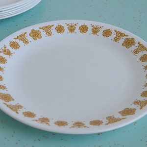Lunch/Luncheon Plate Corelle Butterfly Gold | Vintage Pyrex Coordinates | Post Modern Kitchen