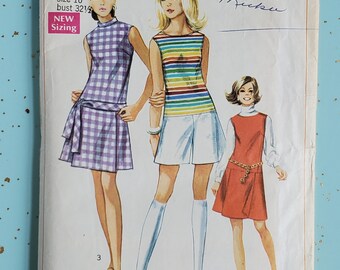 Simplicity 8147 Dress/Shorts Jumper Size 10 Bust 32 1/2" Sewing Pattern
