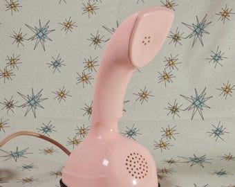 Teléfono Ericofon estilo moderno de mediados de siglo rosa / Teléfono vintage