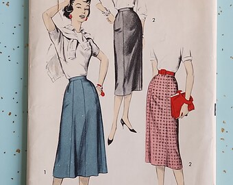 Advance 8623 Waist 30 Sheath/Wiggle Skirt 1950s Sewing Pattern