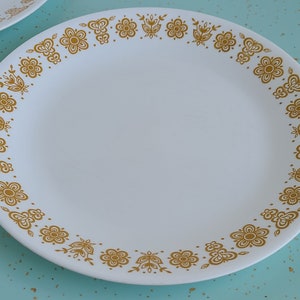 Dinner Plate Corelle Butterfly Gold | Vintage Pyrex Coordinates | Retro Kitchenware