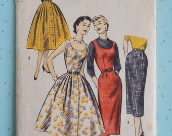 Advance 8029 Size 12 Jumper & Skirt 1950s Sewing Pattern