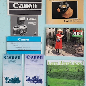 Canon Camera Booklets Lot | Film Photography | SLR Camera